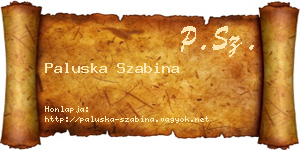 Paluska Szabina névjegykártya